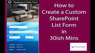 PA: 1 of 5 | Customizing List Forms in SharePoint - PowerApps Tutorial for Beginners