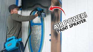 My First Time Using The Tilswall Air Paint Sprayer Gun HVLP Review | Better Than Airless Sprayer?!