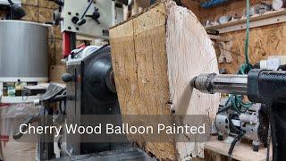 Woodturning a Cherry Bowl with a Beautiful Painted Finish