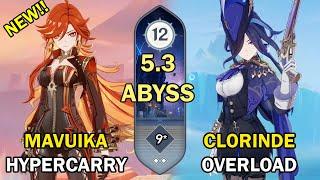 C0R0 MAVUIKA Hypercarry & C0 Clorinde | Spiral Abyss 12 9 Star Clear - Genshin Impact 5.3【原神】