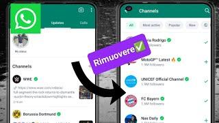 Come rimuovere il canale WhatsApp Rimuovi l'aggiornamento del canale WhatsApp