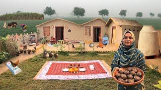 Unseen Woman Village Life Pakistan in Winter Fog | Old Culture | Village Food | Stunning Pakistan