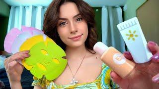 ASMR Doing Your Wooden Skincare  Personal Attention, Layered Skincare, ASMR for Sleep 