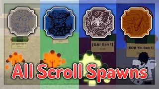 [LOCATIONS] *ALL* Generation 1 Tailed Spirit Boss Scroll Spawn Locations - Shindo Life