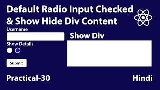 Show Hide Div Content with Default Radio Button Input Checked