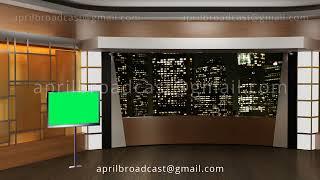 News TV Studio Set 84- Virtual Green Screen Background Loop