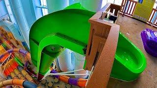 Steep Drop Slide at Kalahari Indoor Waterpark, Round Rock, Texas