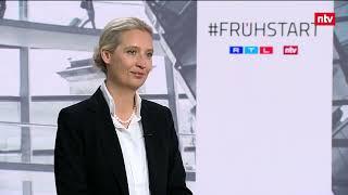 BSW ist ein Steigbügelhalter für die CDU" - Alice Weidel im ntv Frühstart" | ntv