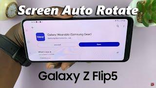 How To Enable /Disable Screen Auto Rotate On Samsung Galaxy Z Flip 5