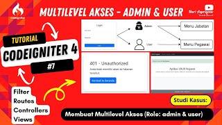 Tutorial Codeigniter 4: Membuat Multilevel Akses Pengguna Pada CRUD Pegawai (Role: Admin & User)