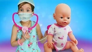 Беби Бон Эмили заболела — Чай с шиповником для куклы — Игры в дочки-матери для маленьких девочек