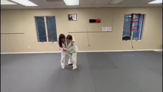 Throw demo by young Judo professors. Alisa & Katia.