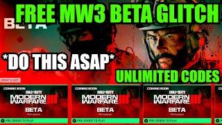 *USE ASAP* FREE MW3 BETA GLITCH! UNLIMITED BETA CODES MW3! MW2 GLITCHES! WARZONE 2 GLITCH!