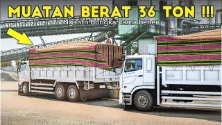 Convoy Muatan Tanah 36 Ton Melewati Tanjakan Tinggi Citatah 