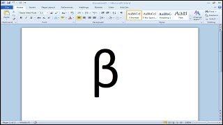 How to type beta in Microsoft Word 2010 (3 Methods)