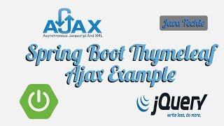 How to integrate JQuery Ajax POST/GET & Spring MVC | Spring Boot | Java Techie