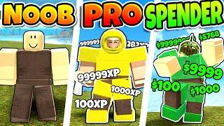 Booga Booga NOOB vs PRO vs ROBUX SPENDER in ROBLOX