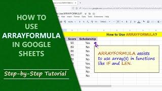 Google Sheets | ARRAYFORMULA | Function | How to Use | Example | Spreadsheet | Tutorial