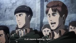 Erwin's last speech and charge against the Beast Titan  | Attack on Titan Season 3