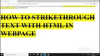 HOW TO STRIKETHROUGH TEXT WITH HTML IN WEBPAGE