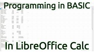 Macro Programming in LibreOffice Calc with BASIC - Introduction