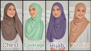 My Favorite Daily Hijab Style With Full Coverage । Easy Hijab Tutorial । New Hijab Style 2024 ।