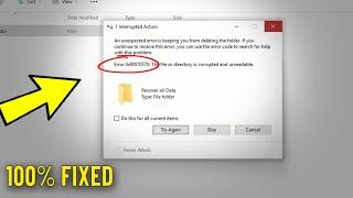 Fix An unexpected error is keeping you from deleting / copying / moving the folder / file in Windows