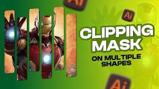 Mask Image on Multiple Shapes | Clipping Mask in Illustrator