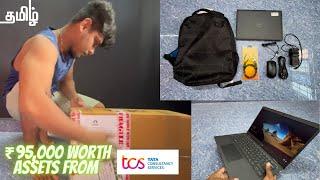 Unboxing ₹95,000 Worth TCS Assets In Tamil | TCS Welcome Kit For Work From Home |Dell Business Lap