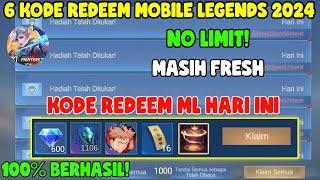 NO LIMIT! 6 KODE REDEEM ML TERBARU KODE REDEEM MOBILE LEGENDS KODE REDEEM ML HARI INI JULI 2024