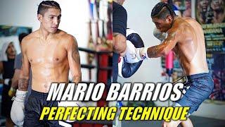 Mario Barrios Perfecting Techniques on Punch Cushion