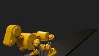 My first robot animation - Blender - Tutorial completed - Robodog