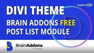 Divi Brain Addons Free Divi Plugin Post List Module 