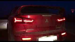 Установка LED фонарей в стиле AUDI на LANCER X