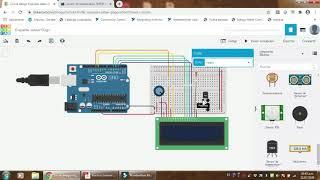 Sensor de temperatura TMP 36 + LCD || tinkercard Autodesk Circuits