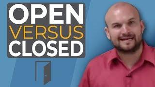 What is the difference between an open and closed point for an inequality