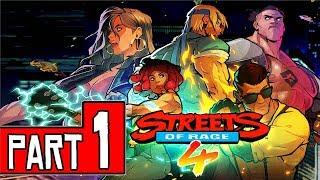 STREETS OF RAGE 4 Walkthrough Part 1 (PS4 Pro) FULL GAME No Commentary @ 1440p (60ᶠᵖˢ) 