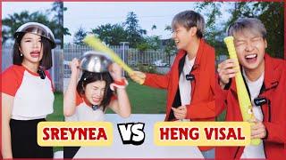 [ENG] លេង Game ជាមួយបងសាល | Sreynea VS Heng Visal | Sreynea ស្រីនា