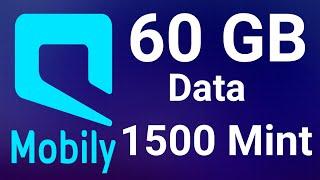 Mobily Sim 60GB Monthly Internet Packages 1500 National Minutes 30 day