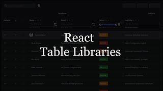 20 Best React Table Components and Libraries