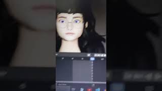 Virtual human virtual influencer 3d animation blender cute anime girl Vini doing work on animation