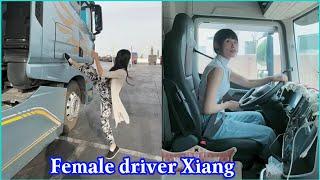 Cuộc sống cùng xe tải. Nữ tài xế xe tải romooc xinh đẹp Xiang