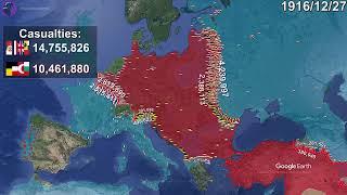 World War I in 1 minute using Google Earth