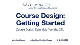 Course Design Essentials (Online) – Getting Started