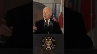 Biden gives passionate defence of democracy during speech in Poland #shorts