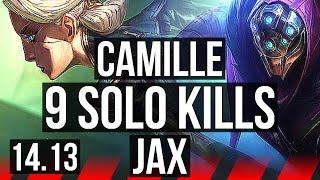 CAMILLE vs JAX (TOP) | 9 solo kills, Legendary, 800+ games | BR Challenger | 14.13