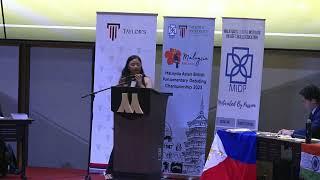 Malaysia Asian British Parliamentary Debating Championship 2023 Grand Finals (Open Category)