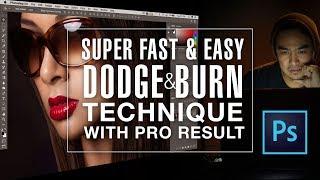 Super FAST & EASY DODGE & BURN TECHNIQUE for PORTRAIT, BEAUTY PHOTOGRAPHY in Photoshop