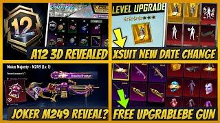  X-SUIT DATE CHANGED! A12 Royal Pass 3D Leaks Bgmi & FREE Upgradeable Gun Event