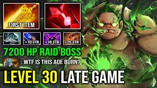 EPIC LEVEL 30 PUDGE Late Game 7200 HP Raid Boss First Item Radiance Unlimited Burn DPS Dota 2